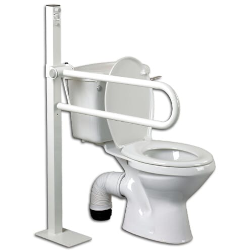 Barre d'appui rabattable WC