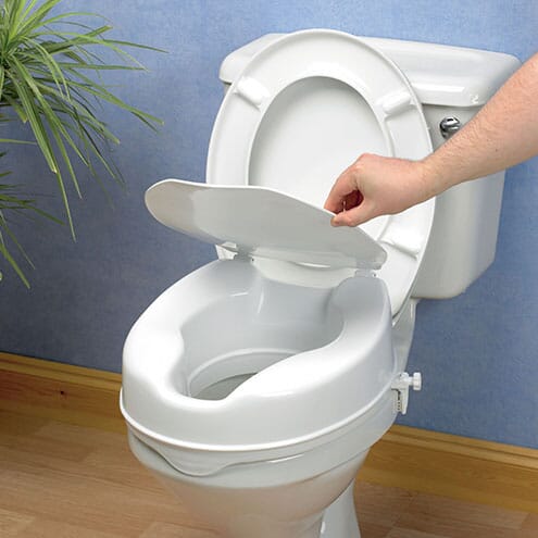Rehausseur de toilettes avec couvercle