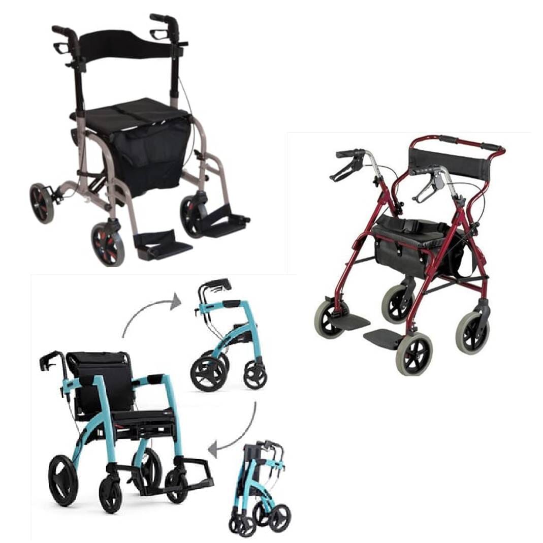 Combiné Rollator / Fauteuil roulant