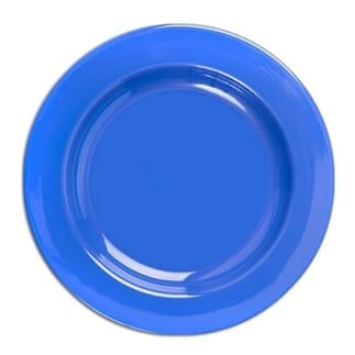 Assiette à rebord en mélamine Bleu