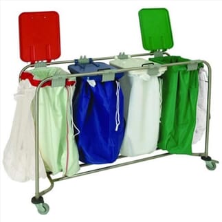 Bac à linge à roulettes – Medi-Cart - Quadruple