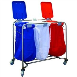 Bac à linge à roulettes – Medi-Cart - Triple