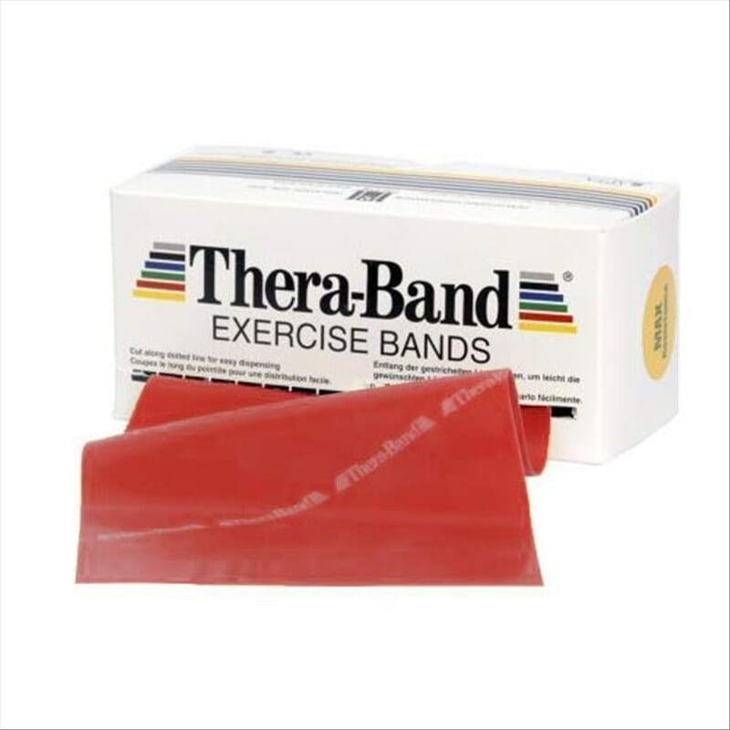 View Bandes dexercices sans latex TheraBand Rouge 25 m information