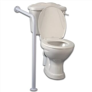 Barre d'appui mur/sol pour toilettes