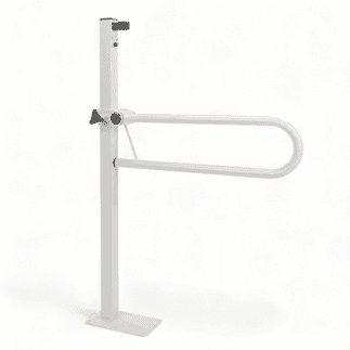 Barre d'appui pour toilettes Devon avec fixation au sol Version standard