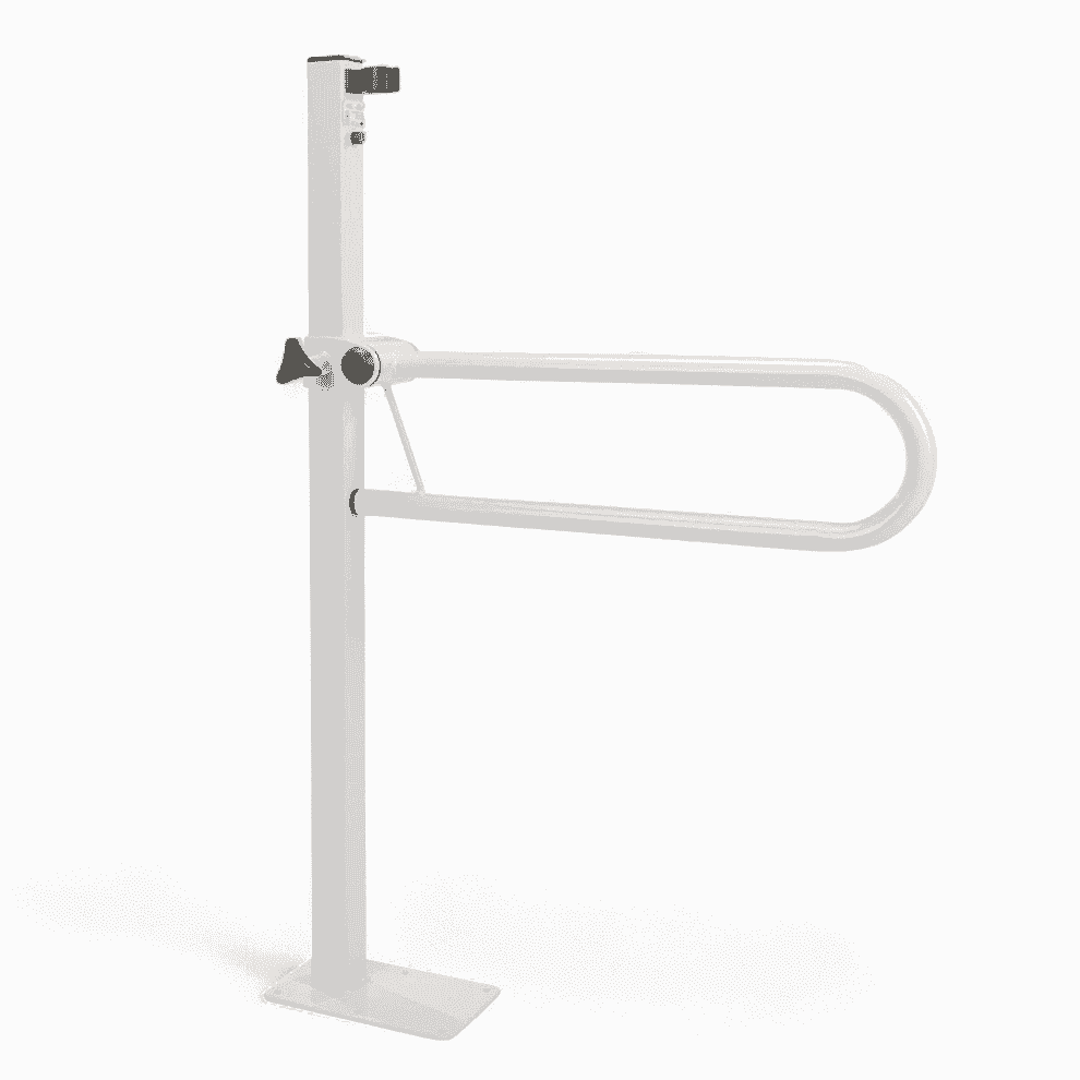 Barre d'appui pour toilettes Devon avec fixation au sol