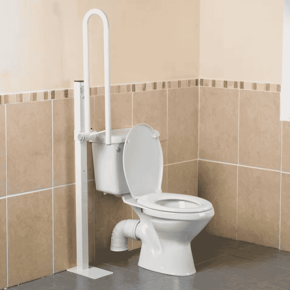 Barre d'appui pour toilettes Devon avec fixation au sol