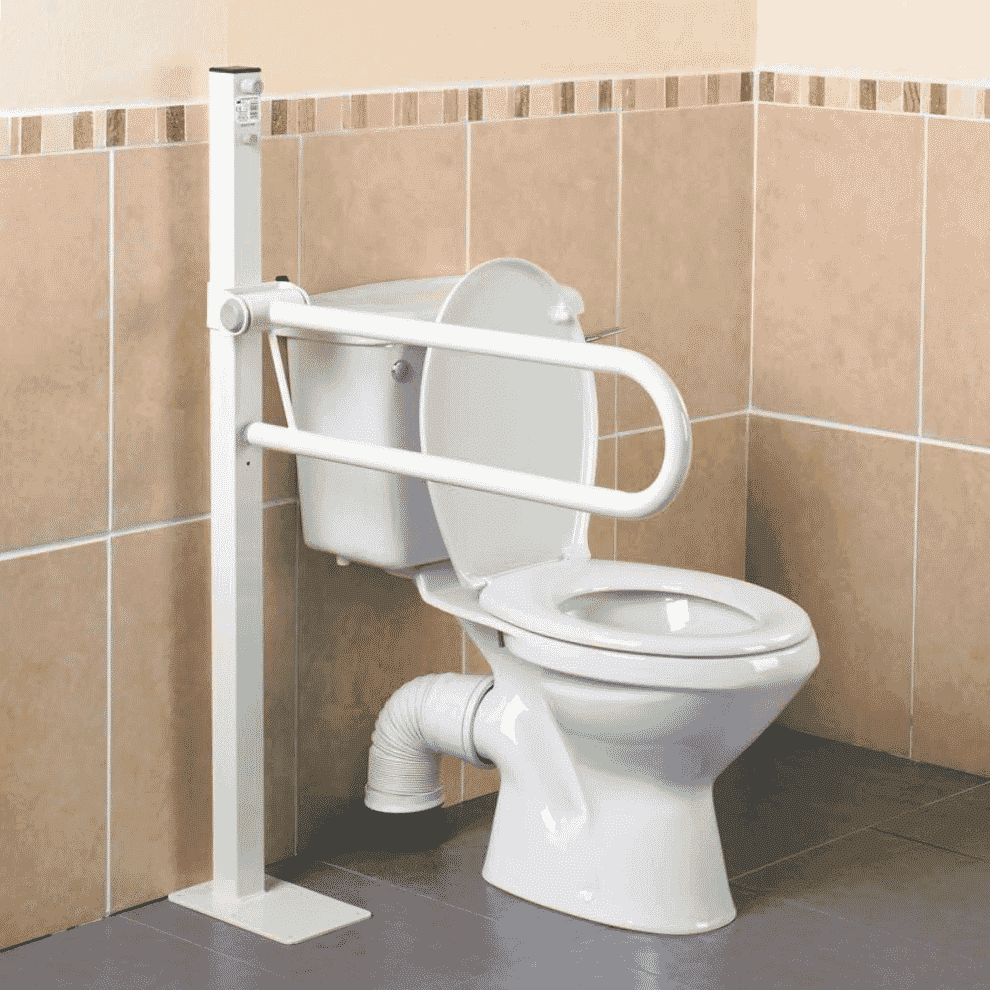 Barre d'appui pour toilettes Devon avec fixation au sol