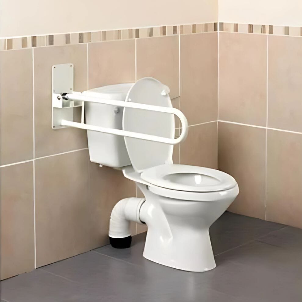 Barre d'appui pour toilettes Devon avec fixation murale