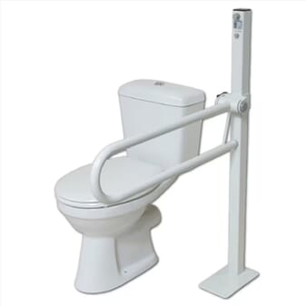 Barre d'appui pour toilettes fixée au sol