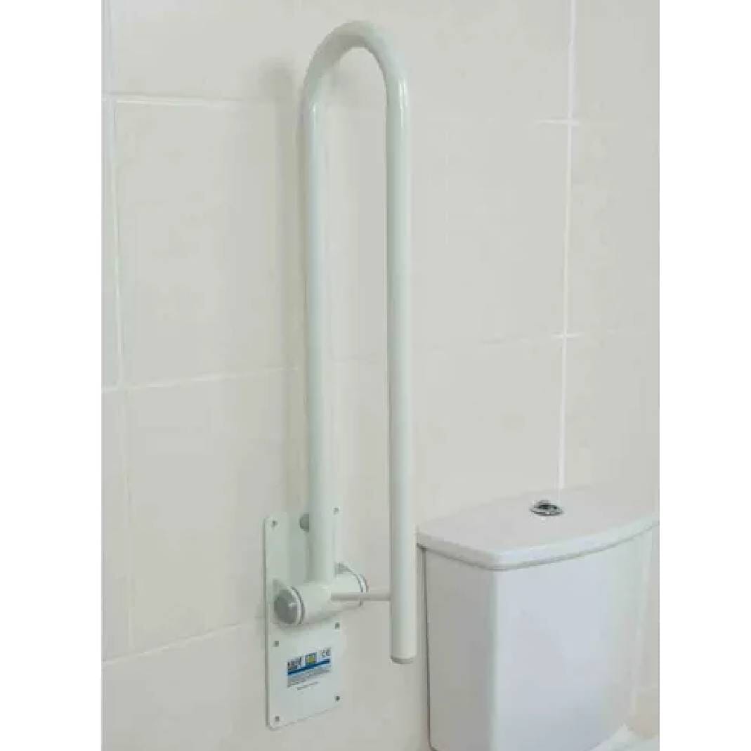 Barre d'appui pour toilettes rabattable