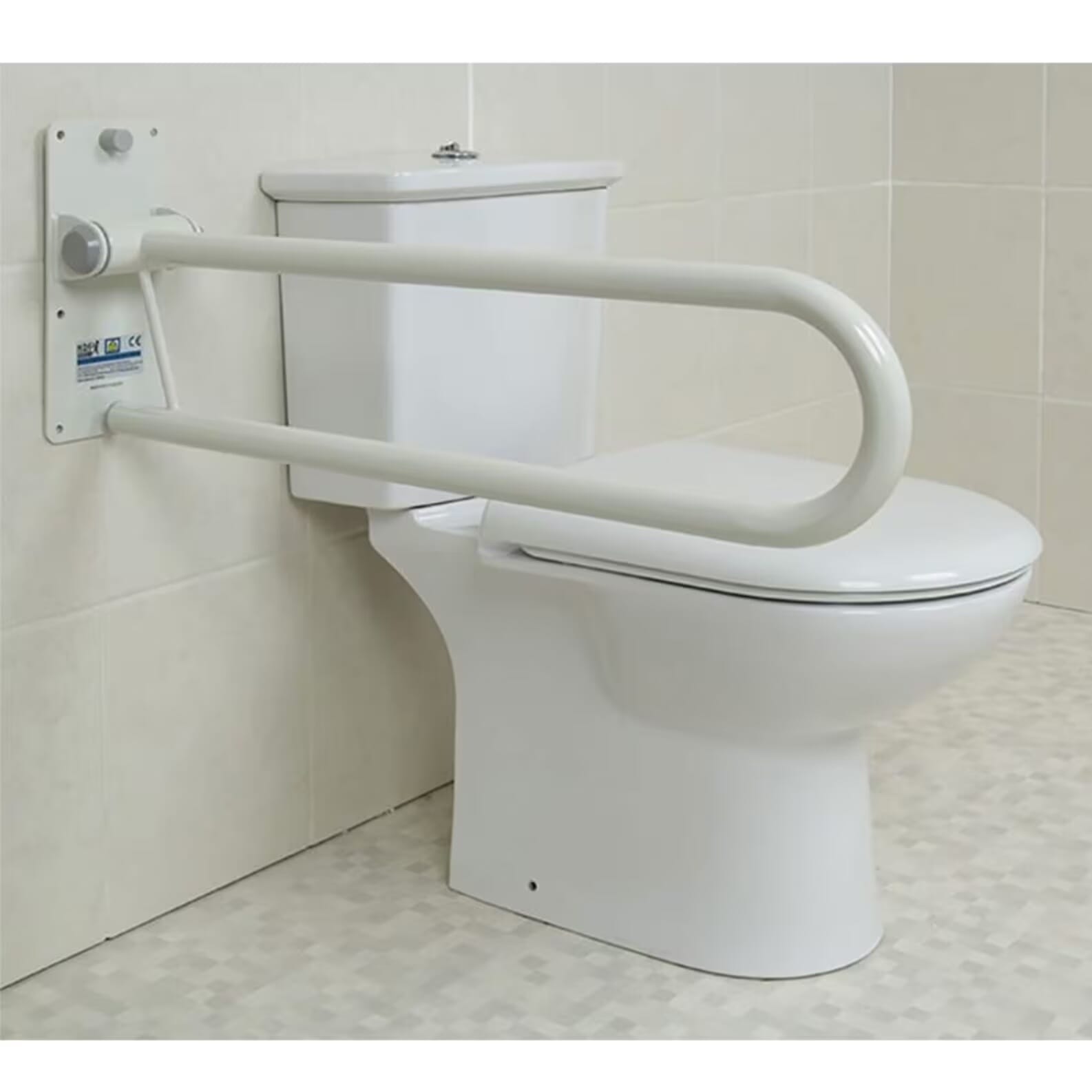 Barre d'appui pour toilettes rabattable