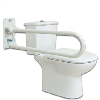 Barre d'appui pour toilettes rabattable - Longue