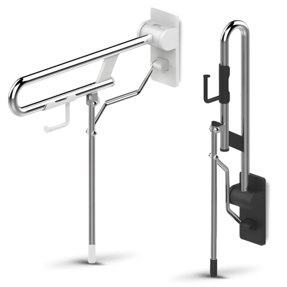 Barre d'appui rabatable avec pied