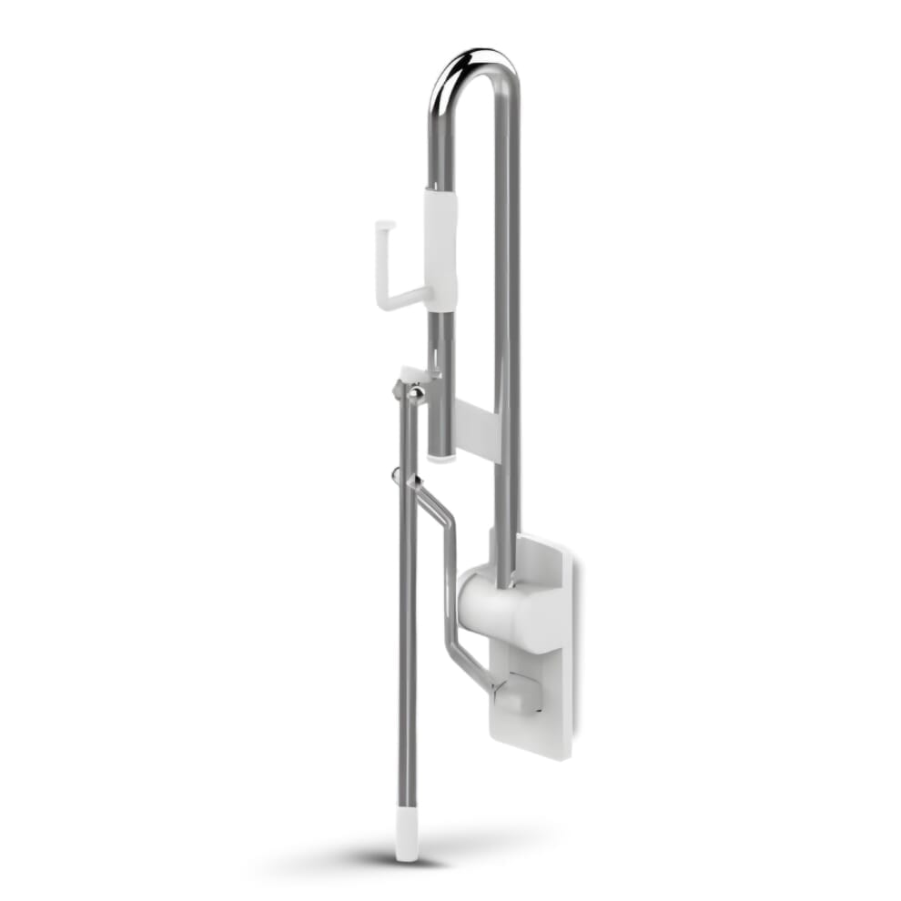 Barre d'appui rabatable avec pied