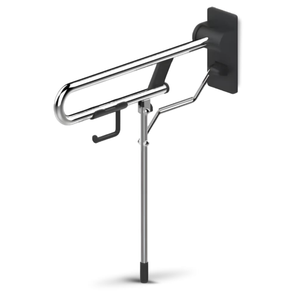 Barre d'appui rabatable avec pied