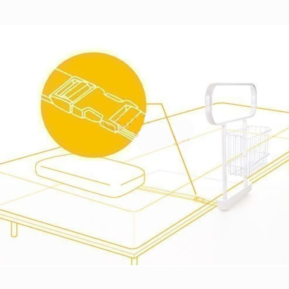 Barre de lit économique avec panier