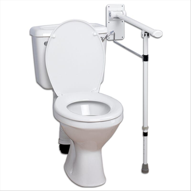 View Barre de toilettes rabattable Devon Elite Pied à hauteur ajustable information