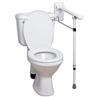 Barre de toilettes rabattable – Devon Elite - Pied à hauteur ajustable