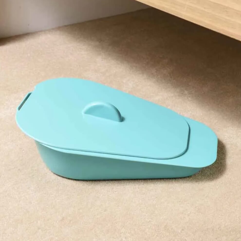 Bassin hygiénique incliné adulte avec couvercle