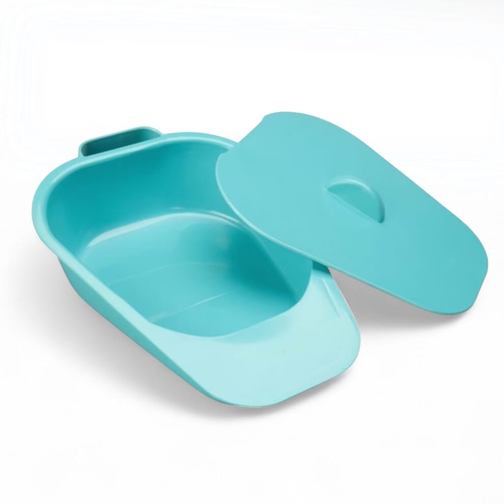 Bassin hygiénique incliné adulte avec couvercle