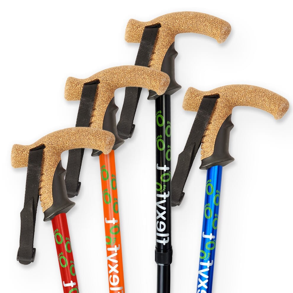 Bâton de marche Flexyfoot avec poignée en liège