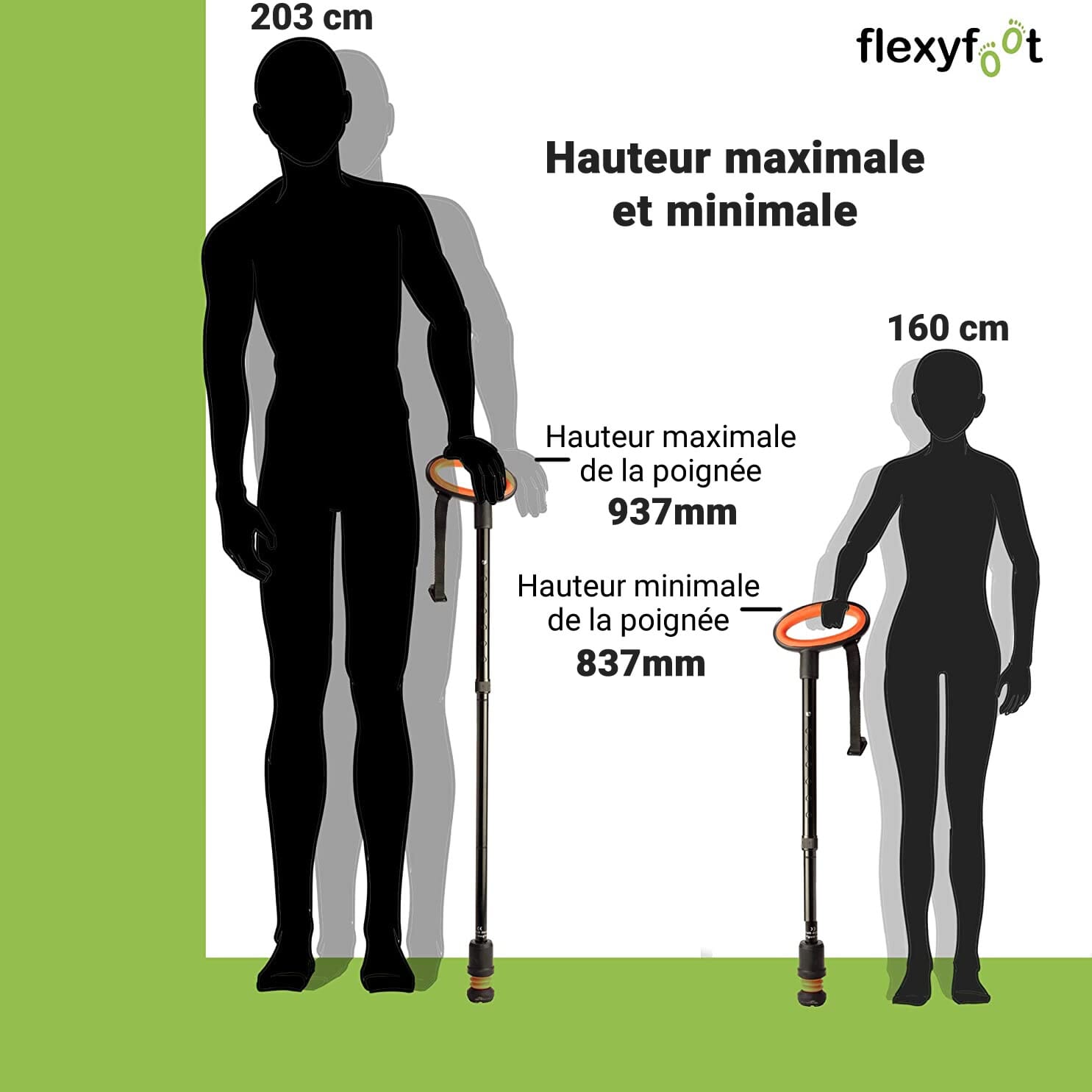 Bâton de marche pliable Flexyfoot Easy Grip