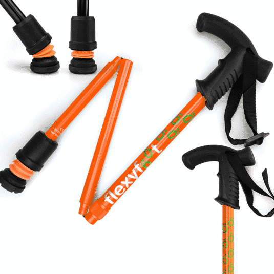 Bâton de marche pliant Flexyfoot avec poignée Derby