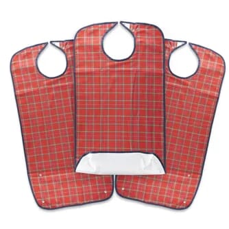 Bavoir imperméable rouge pour adulte