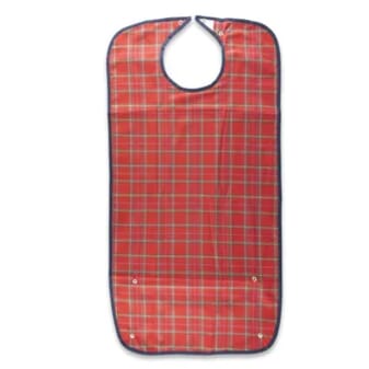 Bavoir imperméable rouge pour adulte