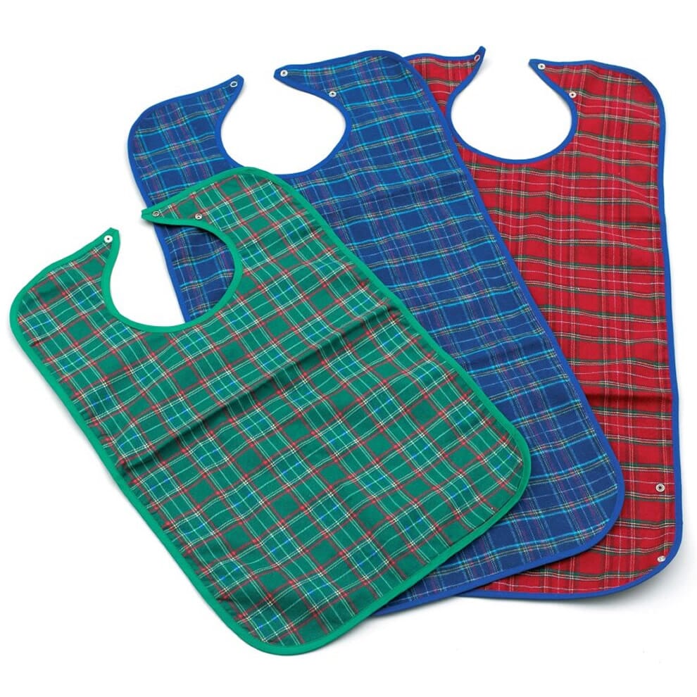 Bavoir imperméable bleu pour adulte