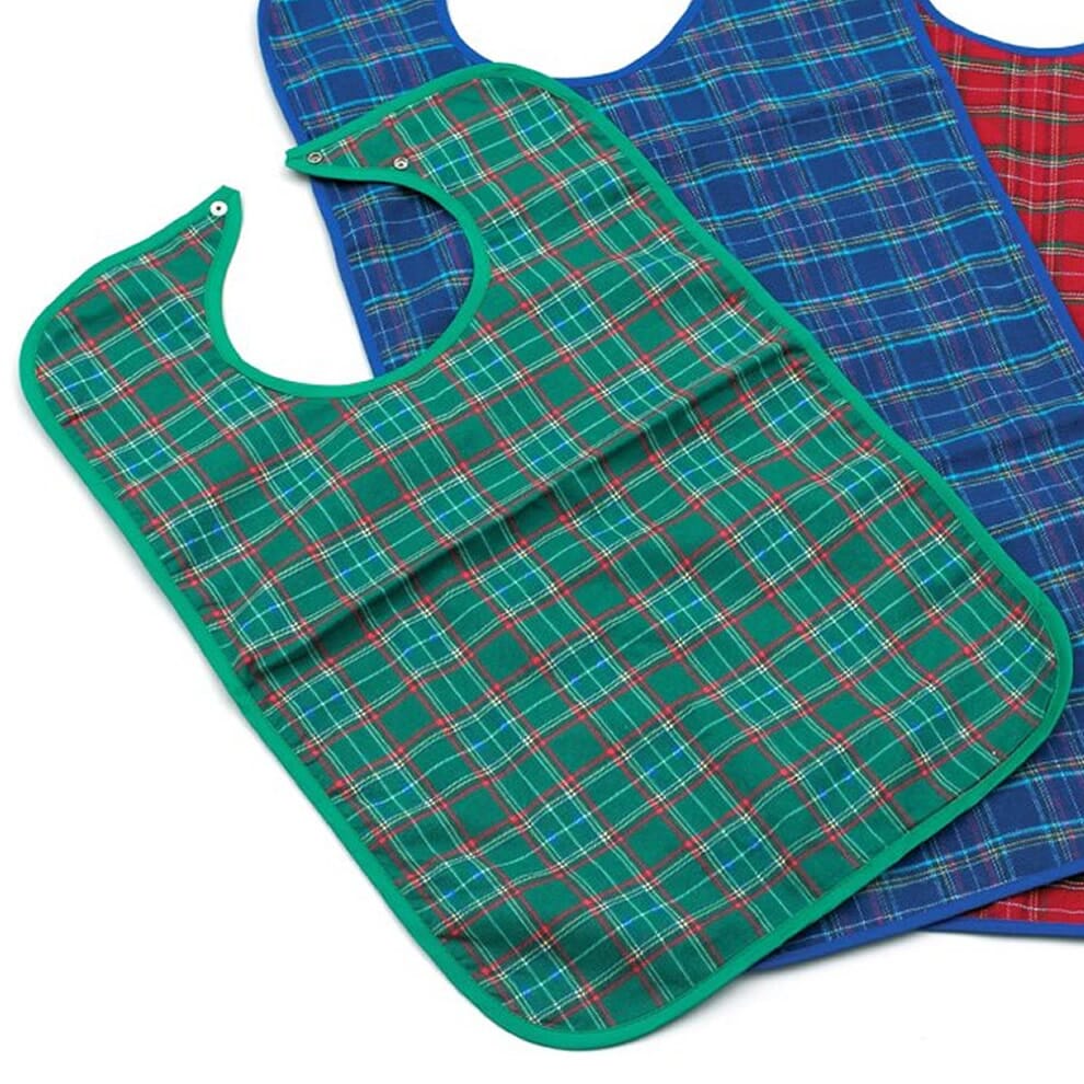 Bavoir imperméable vert pour adulte