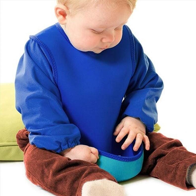 Bavoir ultra-absorbant avec manches - Bleu