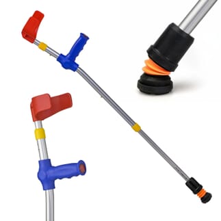 Béquille pour enfant Flexyfoot à double ajustement avec poignée souple Bleu - 1 unité