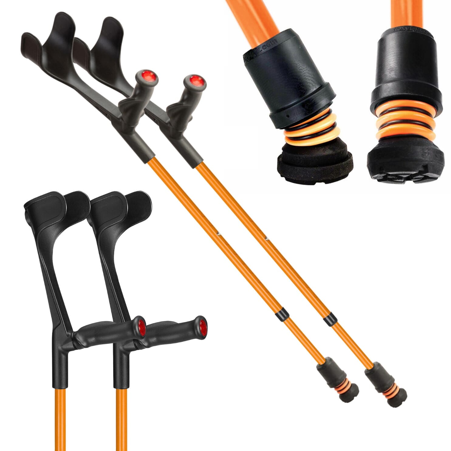 Béquille à poignée confort avec embout Flexyfoot