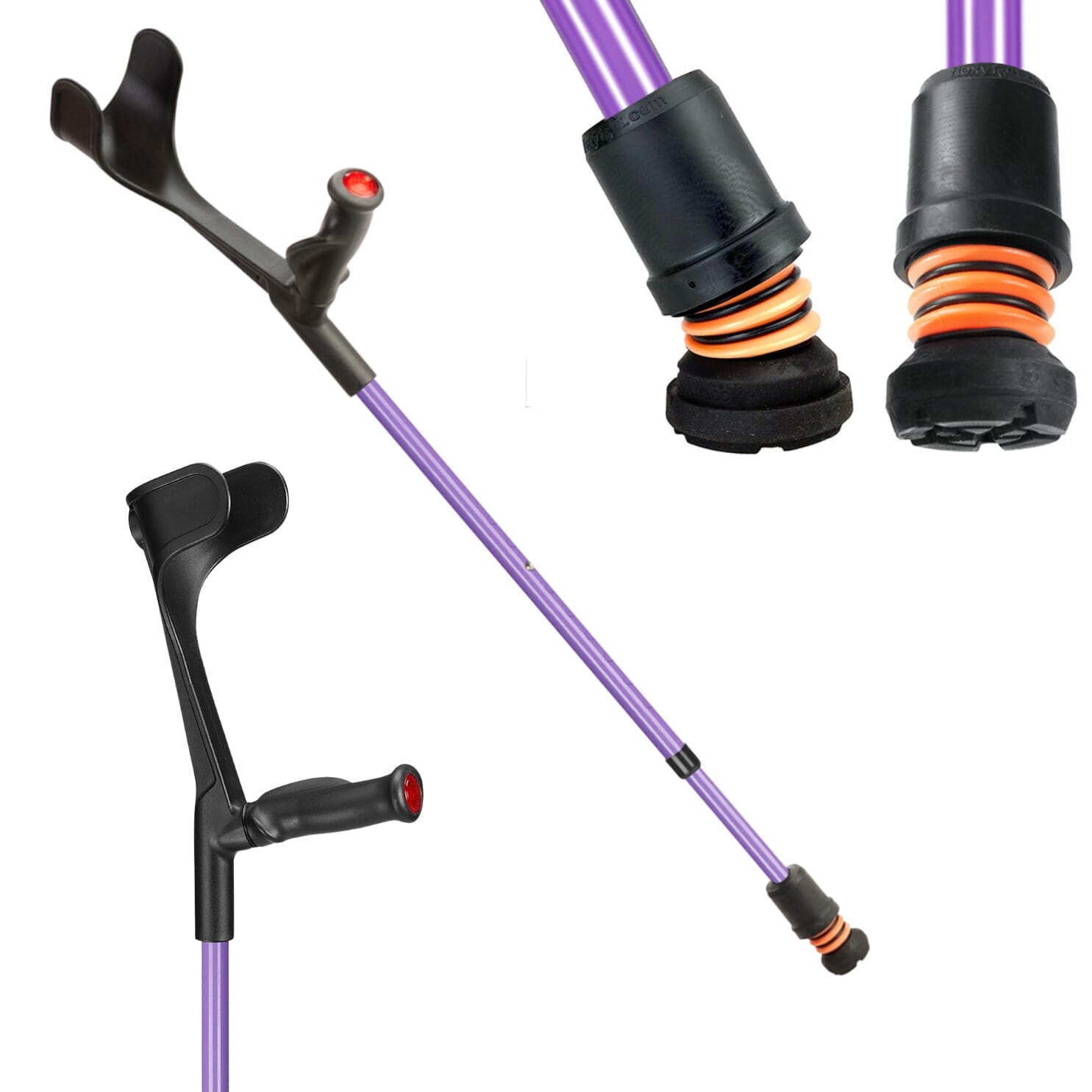 Béquille à poignée confort avec embout Flexyfoot