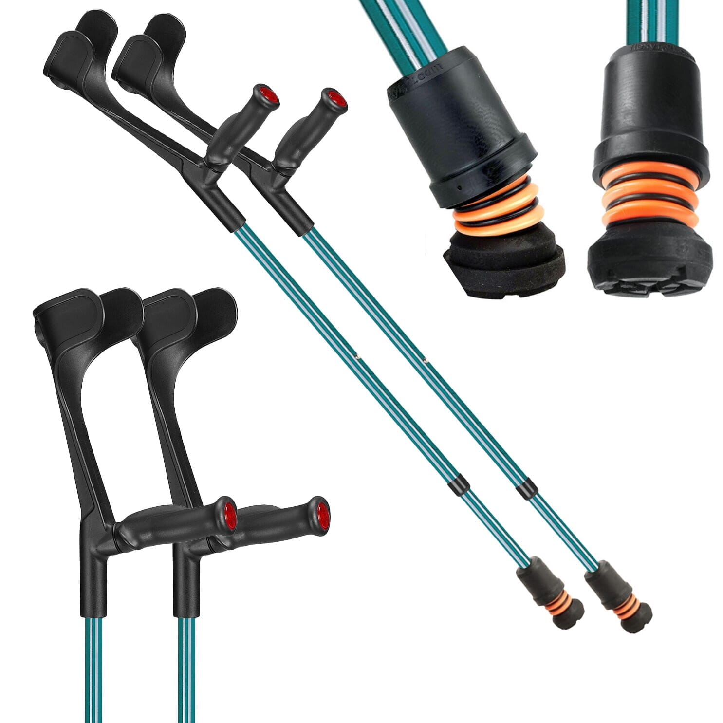 Béquille à poignée confort avec embout Flexyfoot