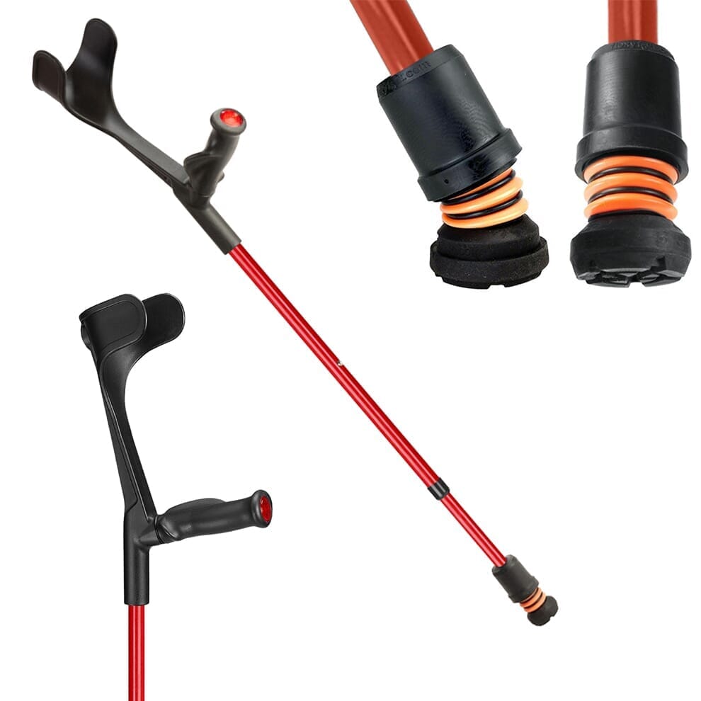 Béquille à poignée confort avec embout Flexyfoot