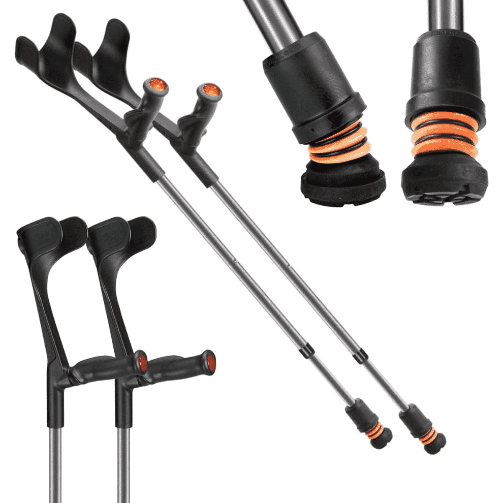 Béquille à poignée confort avec embout Flexyfoot