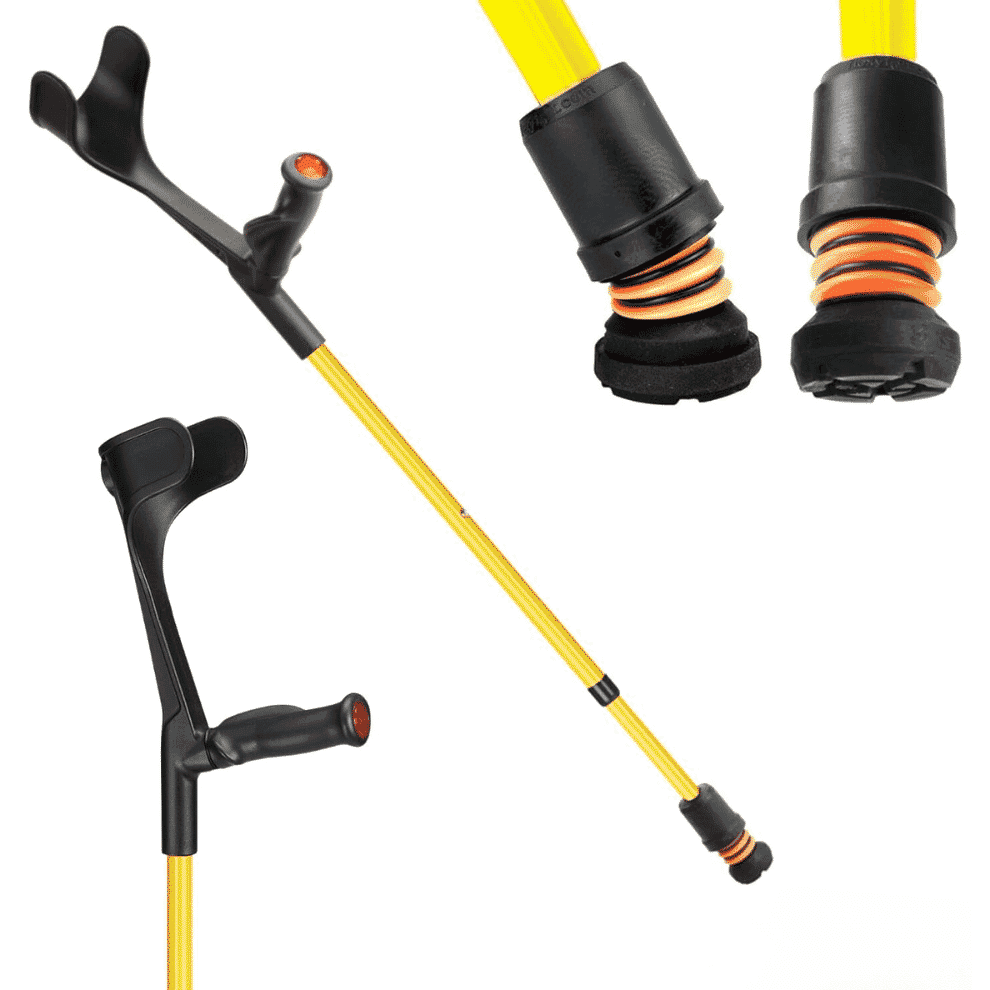 Béquille à poignée confort avec embout Flexyfoot