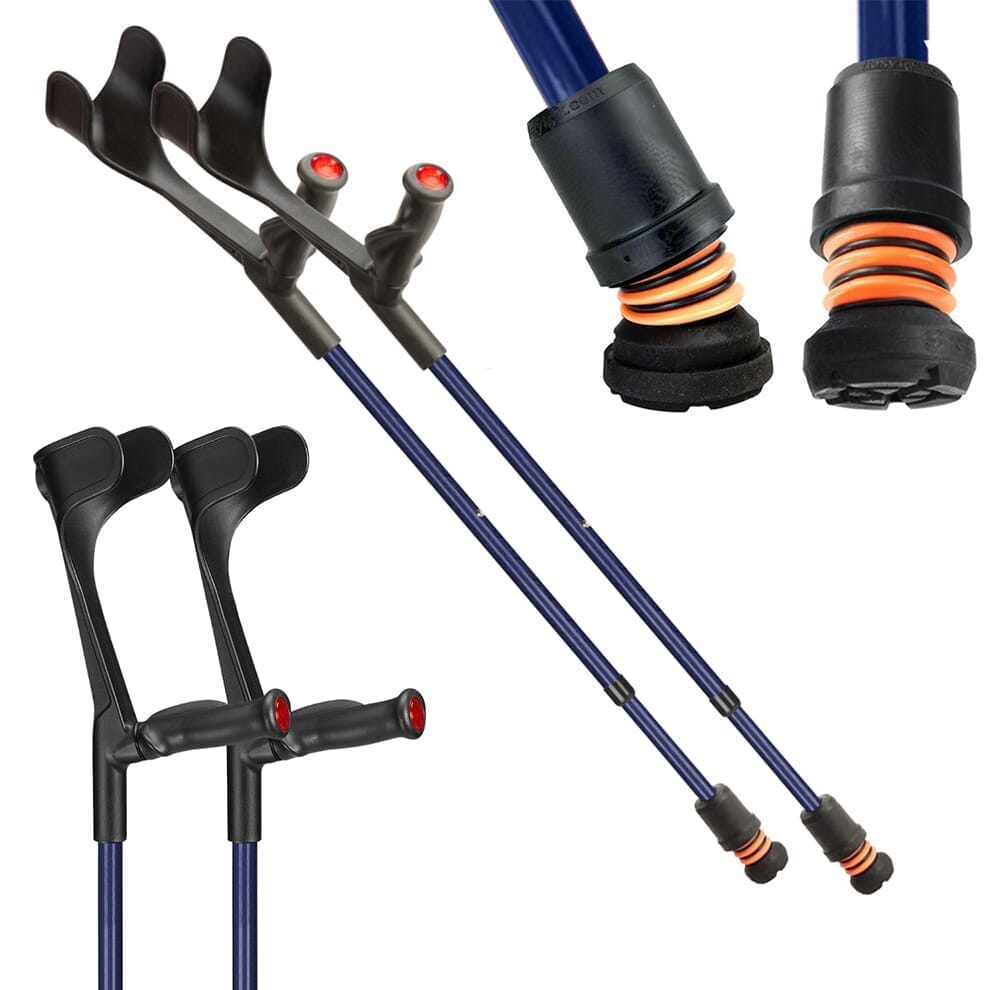 Béquille à poignée confort avec embout Flexyfoot