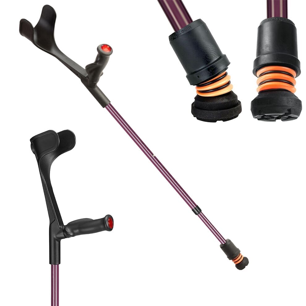 Béquille à poignée confort avec embout Flexyfoot