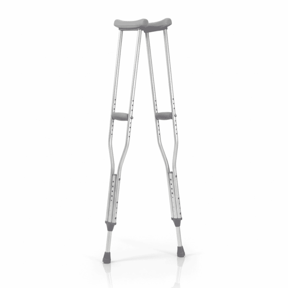 Béquilles axillaires en aluminium