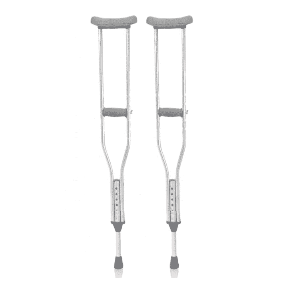 Béquilles axillaires en aluminium
