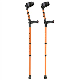 Paire de béquilles colorées avec poignées confort Orange