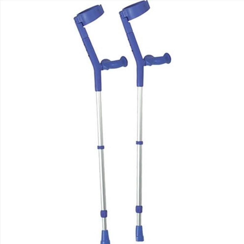 Paire de béquilles colorées avec poignées ergonomiques