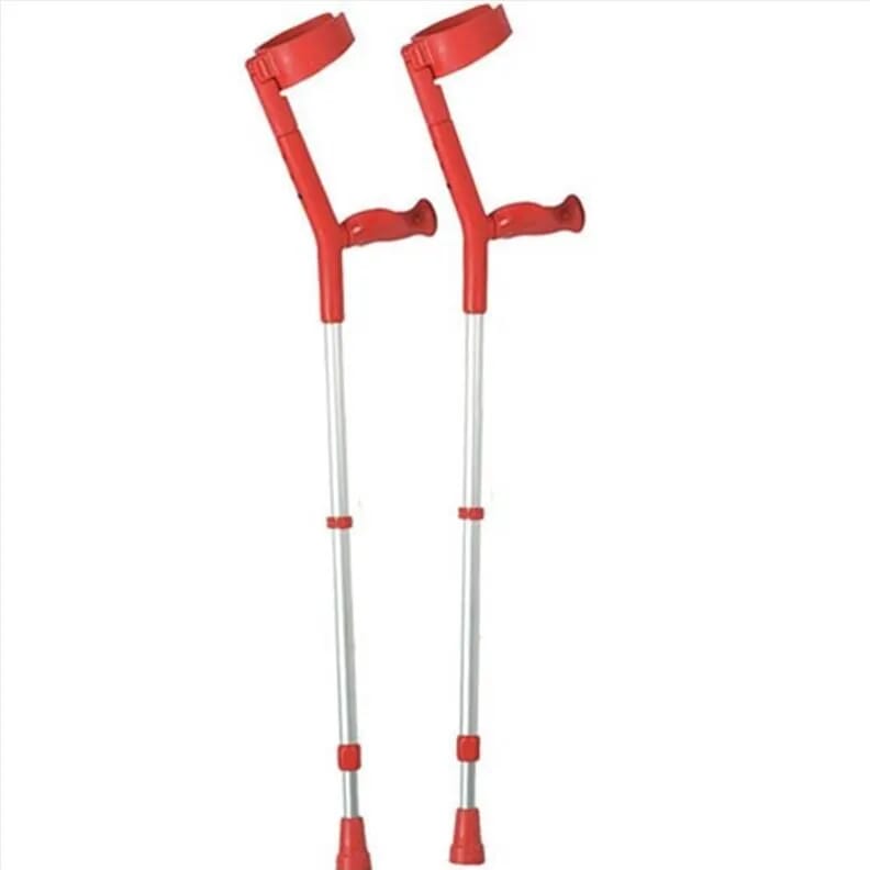 Paire de béquilles colorées avec poignées ergonomiques