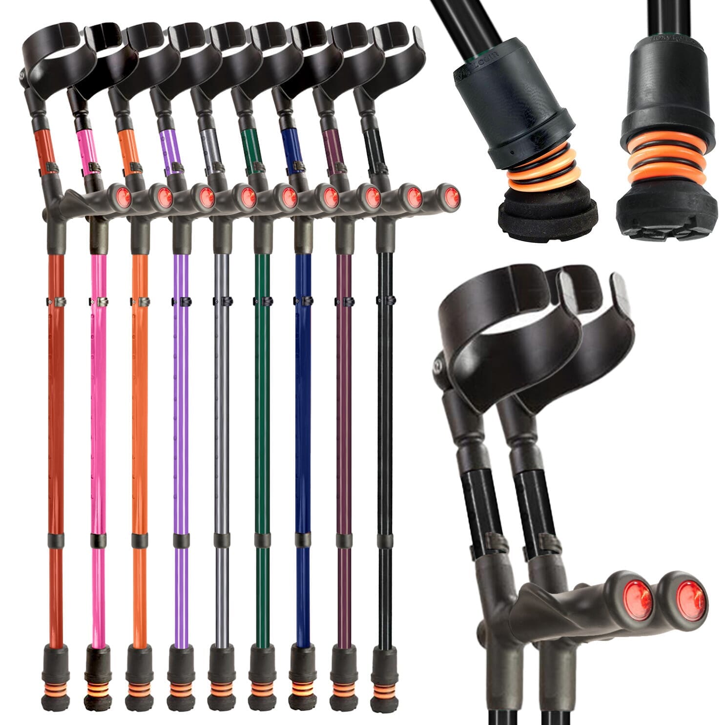 Béquilles double réglage Flexyfoot Comfort Grip