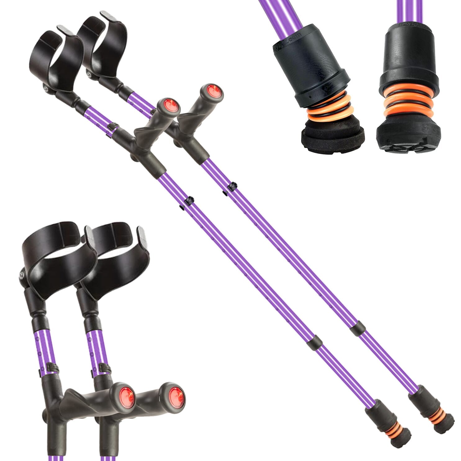 Béquilles double réglage Flexyfoot Comfort Grip