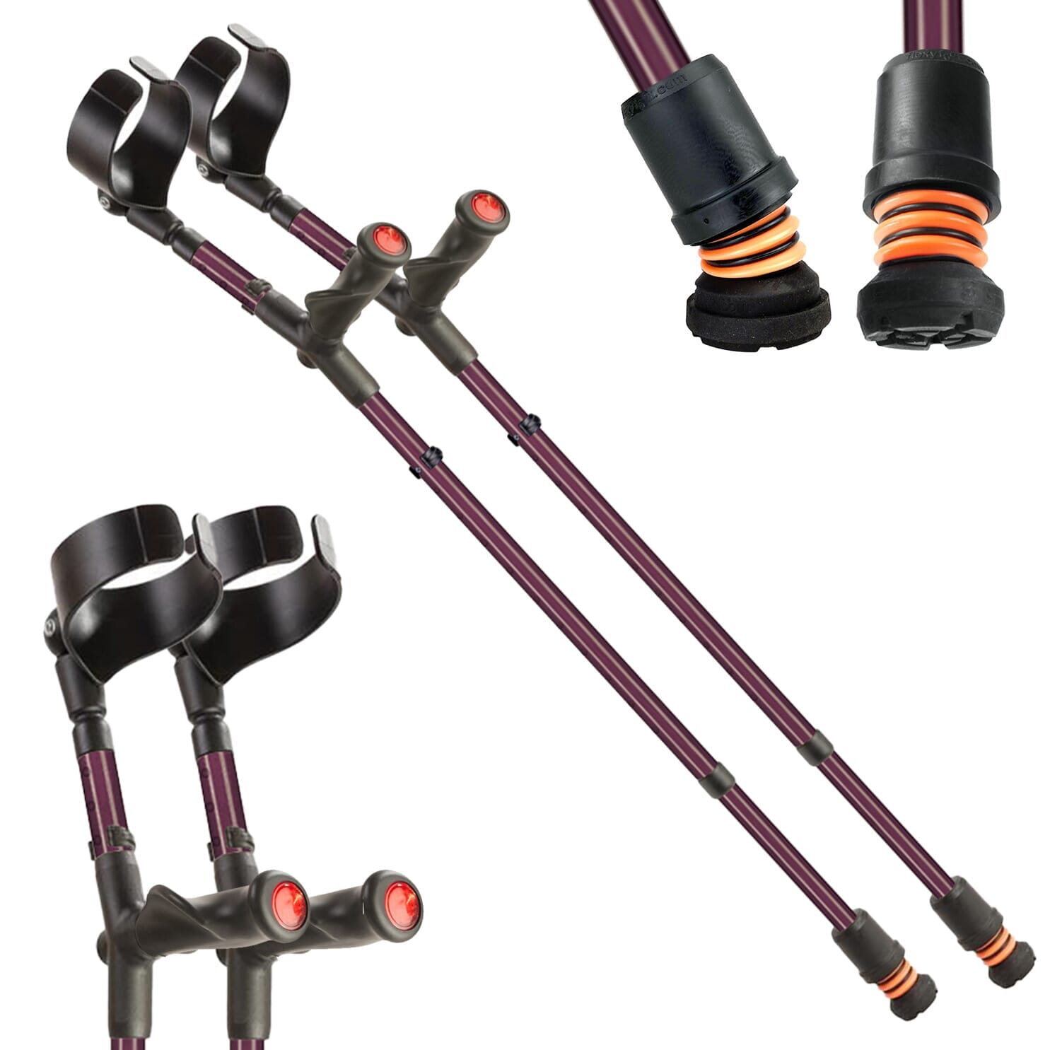 Béquilles double réglage Flexyfoot Comfort Grip